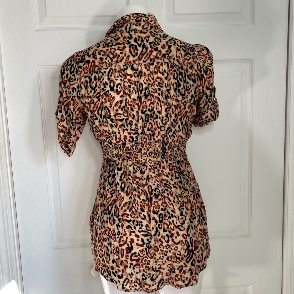 Mine Leopard Print Button Down Top - image 4